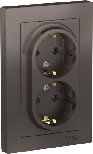 Розетка с заземлением Systeme Electric AtlasDesign 1-м. 2 мод. мокко фото Розетка с заземлением Systeme Electric AtlasDesign 1-м. 2 мод. мокко картинка